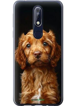 Чехол на nokia 7.1 cocker spaniel на черном фоне "6137u-1593-10746"