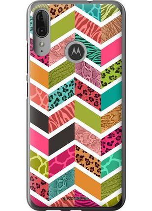 Чехол на motorola moto e6 plus шеврон v3 "1058u-1780-10746"
