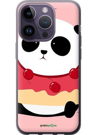 Чехол на iphone 14 pro панда с пончиком "3991u-2646-10746"