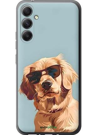Чехол на samsung galaxy a34 a346e пес в очках самсунг а34 а346е