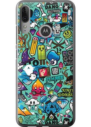 Чехол на motorola moto e6 plus стикер бомбинг 1 "693u-1780-10746"
