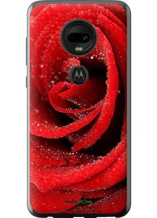 Чехол на motorola moto g7 красная роза "529u-1614-10746"