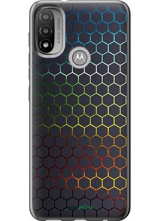 Чохол на motorola e20 переливні стільники "498u-2509-10746"