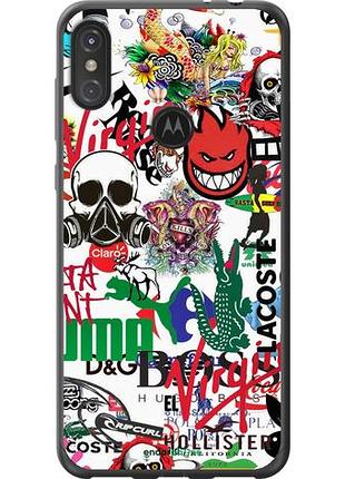 Чехол на motorola one power many different logos "4022u-1588-10746"