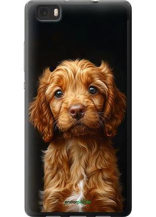 Чохол на huawei ascend p8 lite cocker spaniel на чорному тлі "6137u-126-10746"