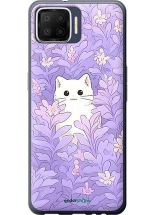 Чехол на oppo a73 котик в цветах оппо а73