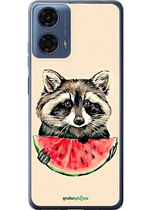 Чехол на motorola moto g24 power енотик с арбузом "4605u-3665-10746"