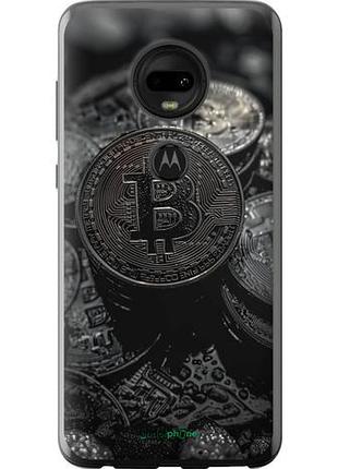 Чехол на motorola moto g7 black bitcoin "6090u-1614-10746"