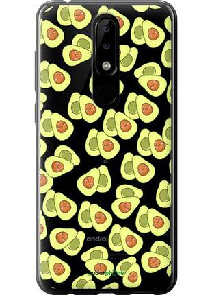 Чехол на nokia 5.1 plus весёлые авокадо "4799u-1543-10746"