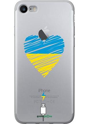 Чехол на iphone 7 подзарядка сердца v2 "5295u-336-10746"