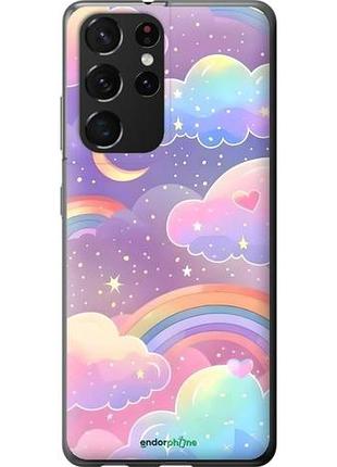 Чохол на samsung galaxy s21 ultra (5g) хмари та веселка