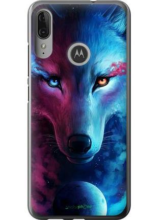 Чехол на motorola moto e6 plus арт-волк "3999u-1780-10746"