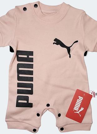 Боді для малюків puma на кнопках короткий рукав рожевий р.68-74
