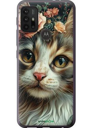 Чехол на motorola moto g20 cats and flowers "6069u-2461-10746"