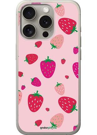 Чехол на iphone 15 pro клубнички "4332u-3096-10746"