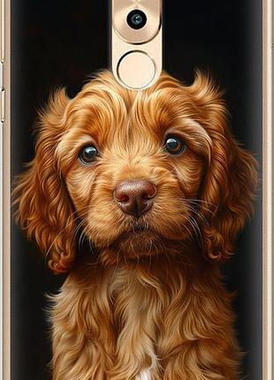 Чехол на huawei mate 9 lite cocker spaniel на черном фоне "6137u-474-10746"