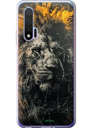 Чехол на huawei nova 6 лев в золотых красках "6155u-1821-10746"