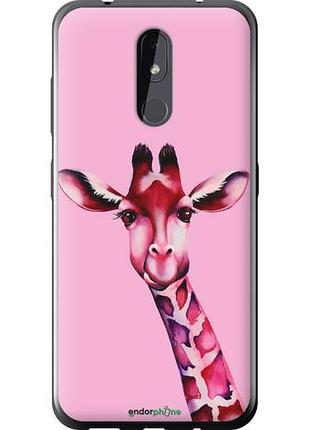 Чохол на nokia 3.2 рожева жирафа "4441u-1705-10746"