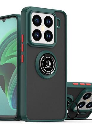 Чохол fiji colorframe для xiaomi 15 матовий бампер з кільцем підставкою green