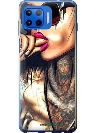 Чехол на motorola moto g plus девушка в тату "4001u-2202-10746"