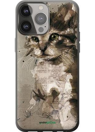 Чехол на iphone 13 pro max котёнок из пятен и линий "119u-2371-10746"