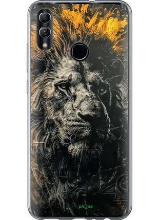 Чехол на huawei honor 10 lite лев в золотых красках "6155u-1618-10746"