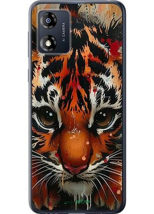 Чехол на motorola moto e13 mini tiger "6052u-3053-10746"