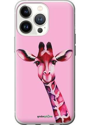 Чехол на iphone 13 pro розовая жирафа "4441u-2372-10746"