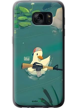 Чехол на samsung galaxy s7 g930f уточка с автоматом самсунг с7 г930ф