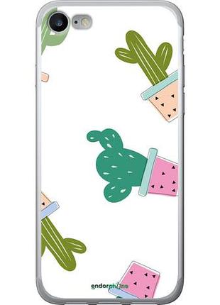 Чехол на iphone 7 кактусы в горшочках "3968u-336-10746"