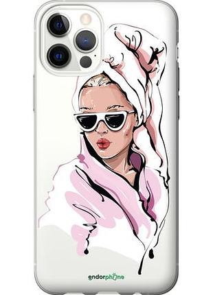 Чехол на iphone 12 pro девушка в очках 2 "4714u-2052-10746"