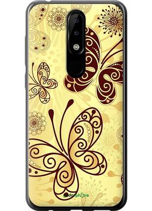 Чехол на nokia 5.1 plus красивые бабочки "4170u-1543-10746"