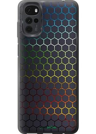 Чехол на motorola g22 переливающиеся соты "498u-2681-10746"