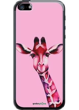 Чехол на iphone 5s розовая жирафа "4441u-21-10746"