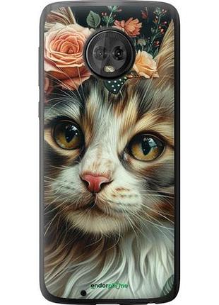 Чехол на motorola moto g6 cats and flowers "6069u-982-10746"