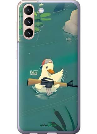 Чехол на samsung galaxy s21 уточка с автоматом самсунг с21