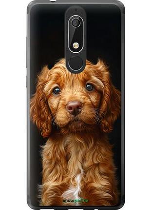 Чехол на nokia 5.1 cocker spaniel на черном фоне "6137u-1529-10746"
