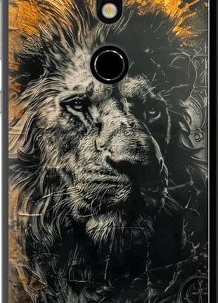 Чехол на nokia 7 лев в золотых красках "6155u-1367-10746"