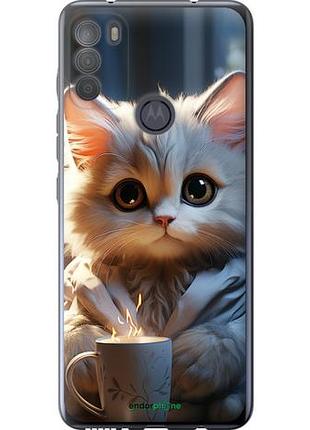 Чехол на motorola g50 white cat "5646u-2354-10746"