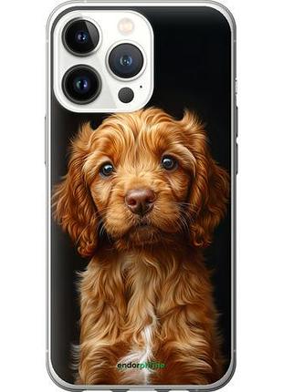 Чехол на iphone 13 pro cocker spaniel на черном фоне "6137u-2372-10746"