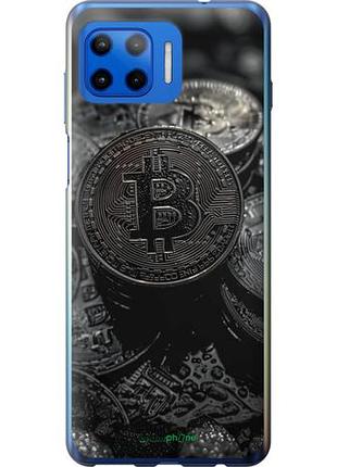 Чехол на motorola moto g plus black bitcoin "6090u-2202-10746"