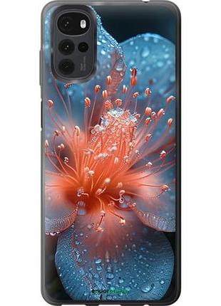 Чохол на motorola g22 роса на квітці "6039u-2681-10746"