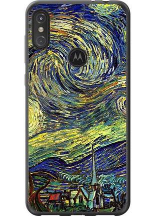 Чехол на motorola one power винсент ван гог. звёздная ночь "163u-1588-10746"