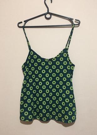 Топ topshop topshop green scandi flower floral print cami6 фото