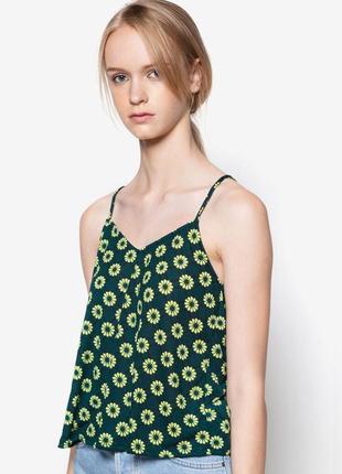 Топ topshop topshop green scandi flower floral print cami2 фото