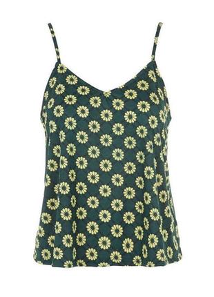 Топ topshop topshop green scandi flower floral print cami