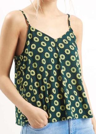 Топ topshop topshop green scandi flower floral print cami4 фото