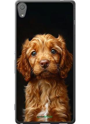 Чохол на sony xperia xa ultra dual f3212 cocker spaniel на чорному тлі "6137u-391-10746"