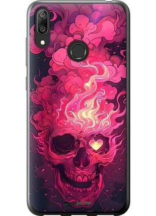 Чехол на huawei y7 2019 череп арт хуавей у7 2019