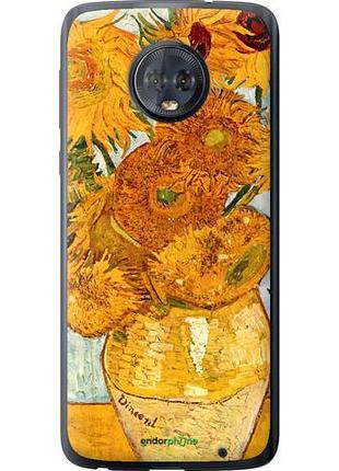 Чехол на motorola moto g6 plus винсент ван гог. подсолнухи "162u-976-10746"